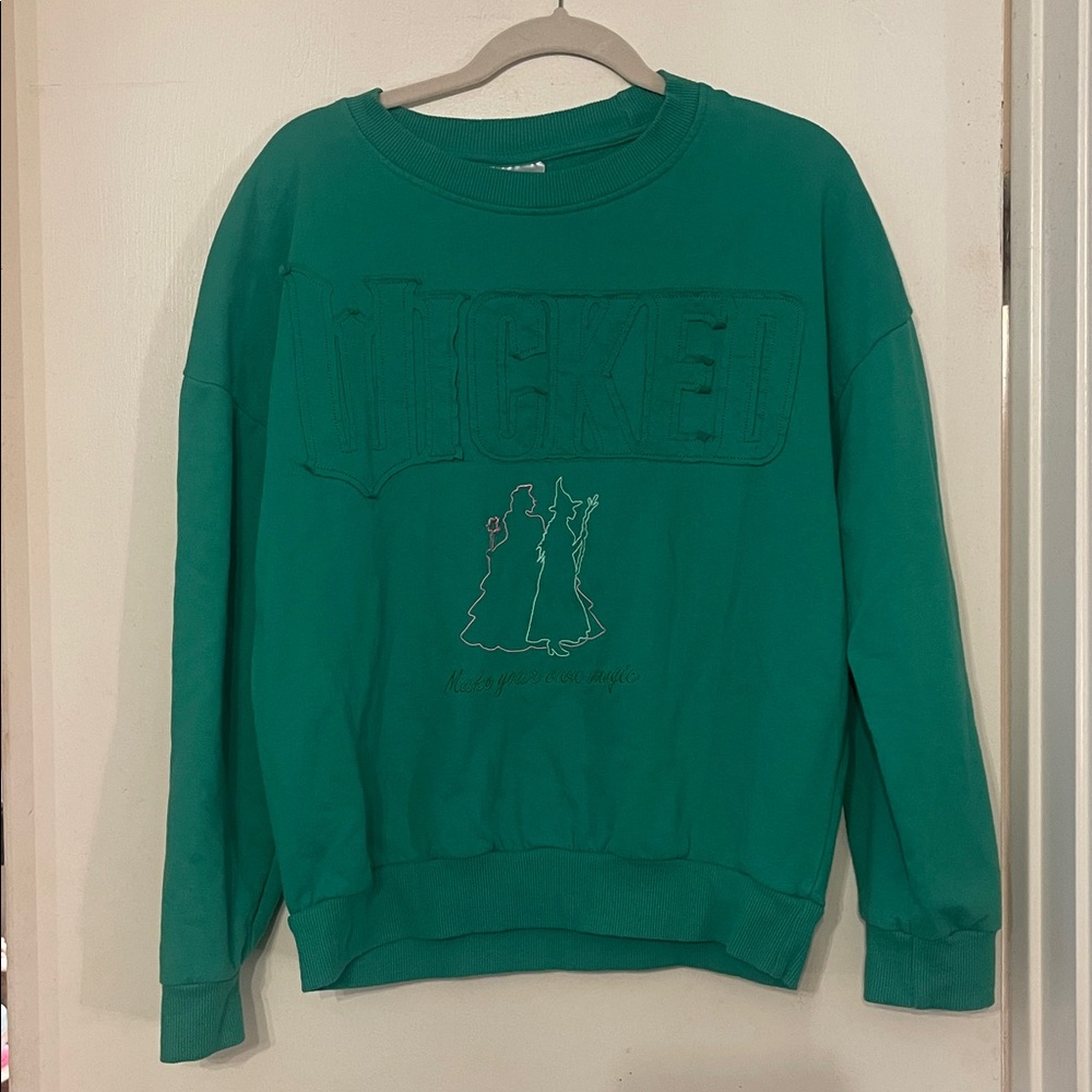 Wicked sweatshirt Green make your own magic size small